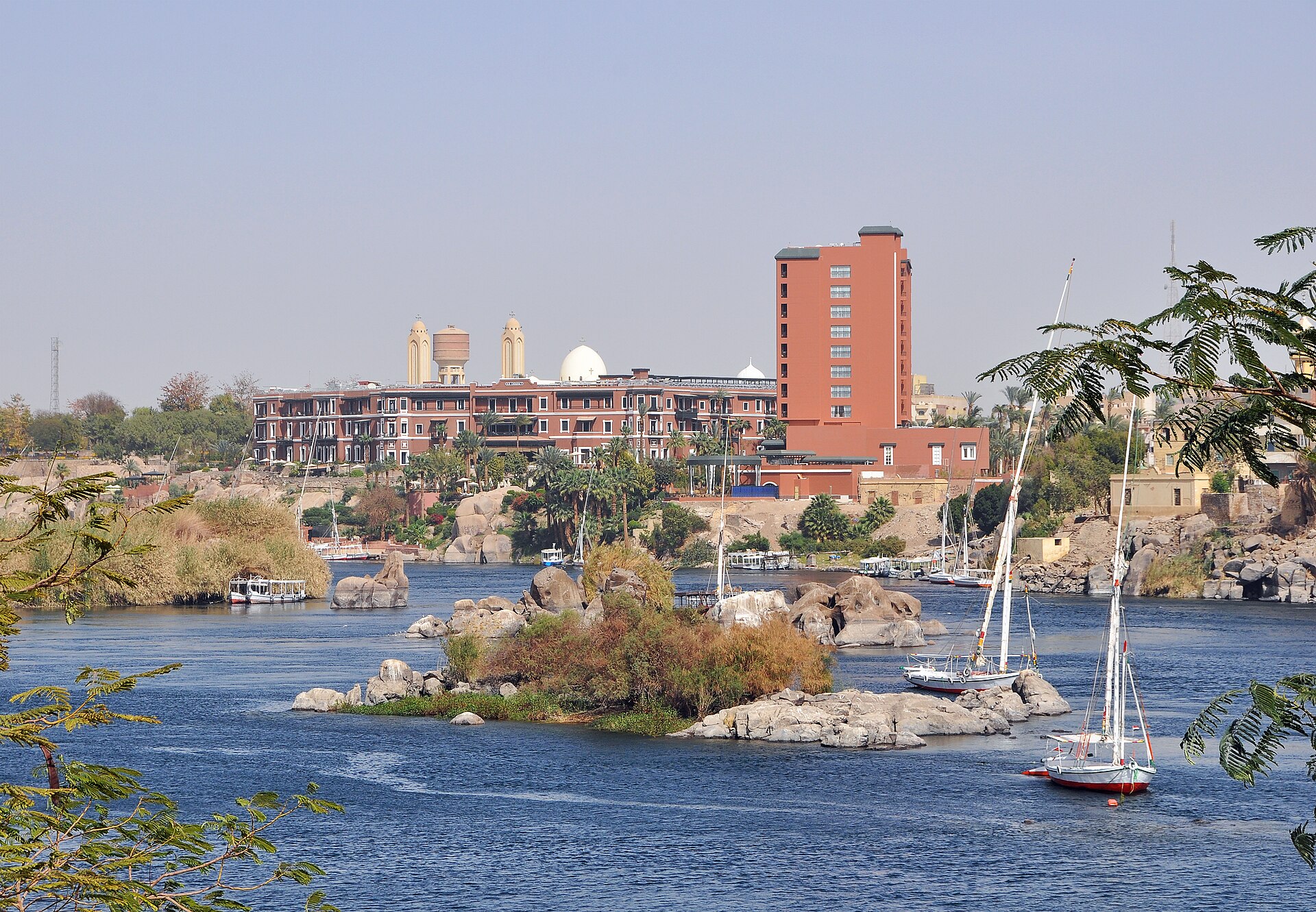 The Old Cataract Hotel above the Nile in Aswan