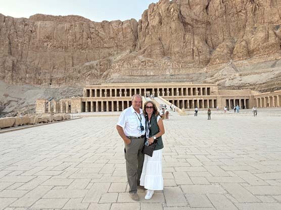 Werner and Myra Kurn at the Temple of Hatshepsut